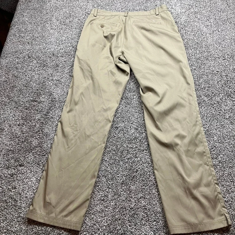Nike Golf Dri Fit Mens 32X32 Tan Flat Front Chino Golf Pants Size Medium